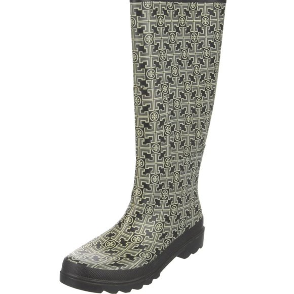 Tory Burch Printed Rain Boots, size 10 - Picture 2 of 5
